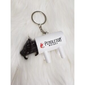 Pendleton Whisky COW Keychain Barware ADVERTISING PROMOTIONAL BULL STEER